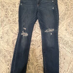Old Navy Pop Icon Skinny distressed jeans women’s size 14 long